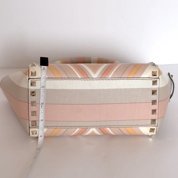 Valentino Pastel Multicolor Leather Small Native Couture 1975 Rockstud Bag Tote - Picture 9 of 17